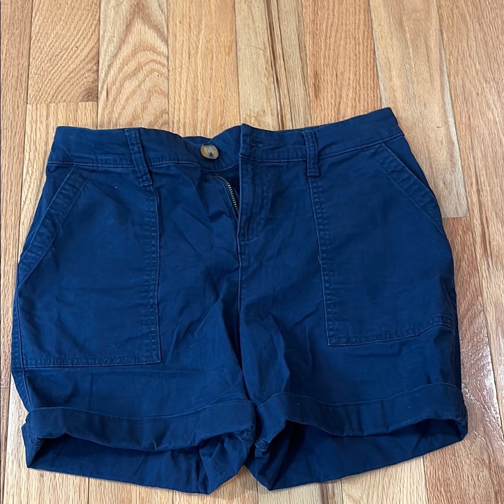 Style & Co. Blue Bermuda Shorts Casual Cotton Blend